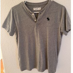 Abercrombie Kids Gray Henley Shirt Size 13/14yrs